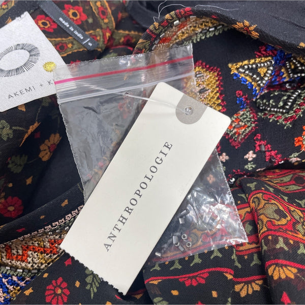 Akemi + Kin Women’s Black Sheer Mini Dress With Embroidery Sz S - New