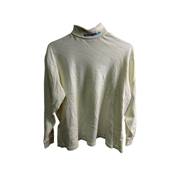 ONeill Unisex White Cotton Turtleneck Long Sleeve Casual Shirt Size OS ONeill Unisex White Cotton Turtleneck Long Sleeve Casual Shirt Size OS