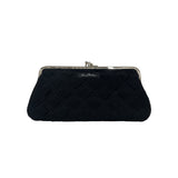 Vera Bradley Black Quilted Fabric Clutch Purse Elegant Wristlet