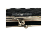 Vera Bradley Black Quilted Fabric Clutch Purse Elegant Wristlet