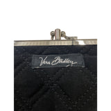 Vera Bradley Black Quilted Fabric Clutch Purse Elegant Wristlet