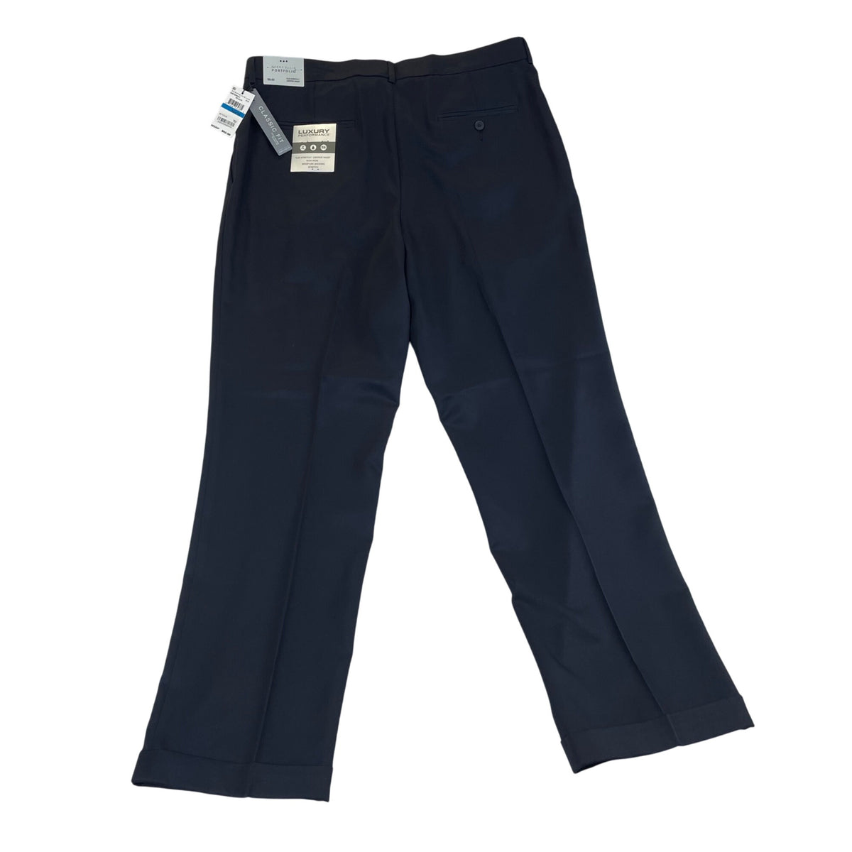 Perry Ellis Mens Black Stretch Luxury Classic Fit Dress Pants 36x32 - New