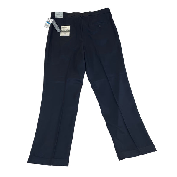 Perry Ellis Mens Black Stretch Luxury Classic Fit Dress Pants 36x32 - New