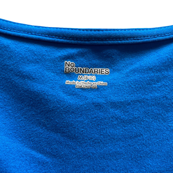 No Boundaries Womens Blue Maxi Short Sleeve Dress Recycled Blend Size M (8-10)