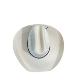 Lone Star White Western Cowboy Hat With Black Band & Silver Accents