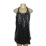 Sequin Zigzag Pattern Sleeveless Mini Dress Size M