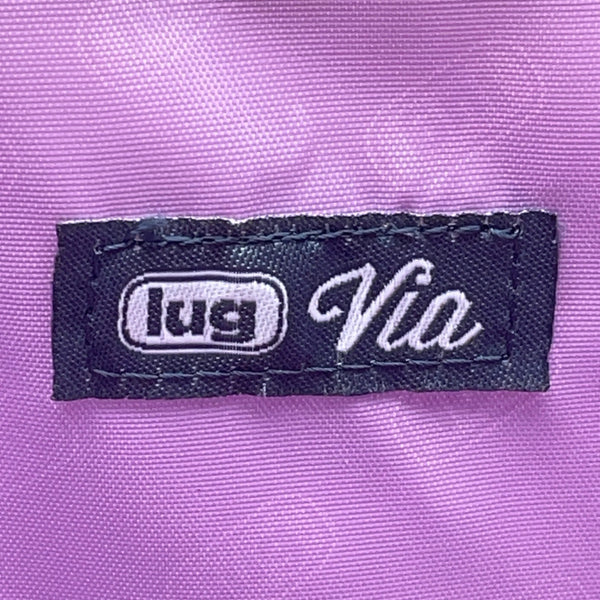 Lug Via Purple Striped With Top Handles & Adjustable Straps Multi-Pocket Backpack