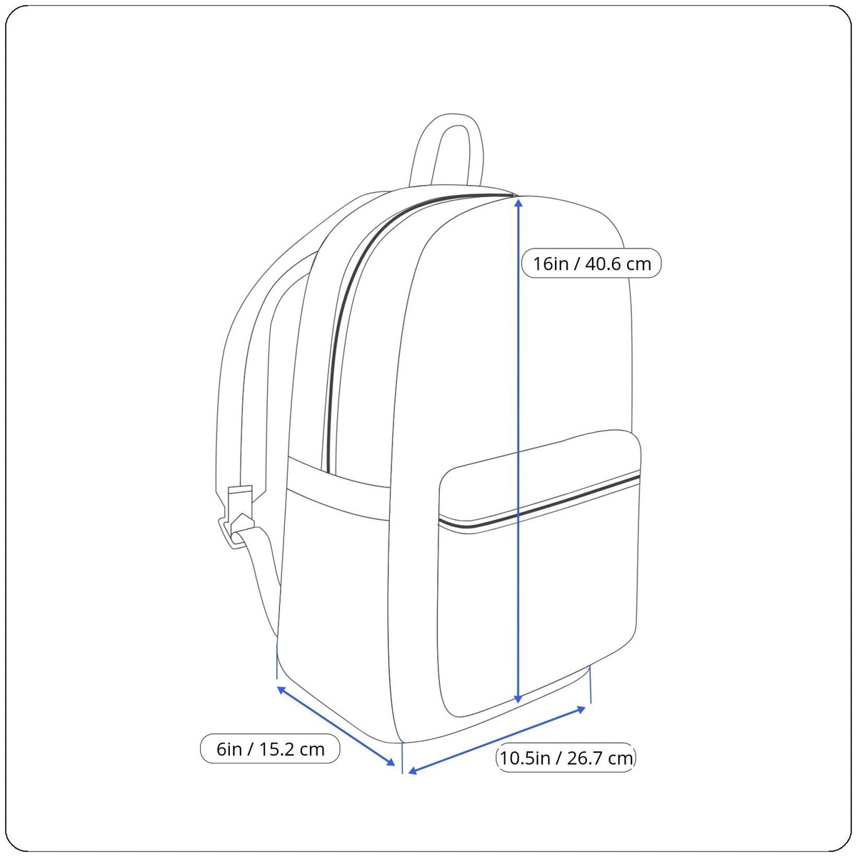 Lug Via Purple Striped With Top Handles & Adjustable Straps Multi-Pocket Backpack
