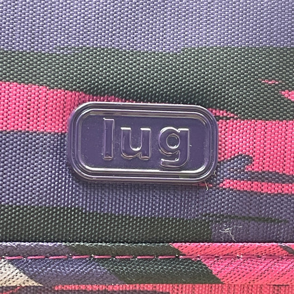 Lug Via Purple Striped With Top Handles & Adjustable Straps Multi-Pocket Backpack