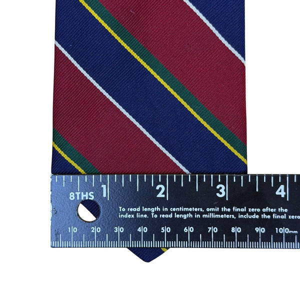 Vintage Brooks Brothers Mens Burgundy & Navy Silk Striped Tie 58" Made In USA