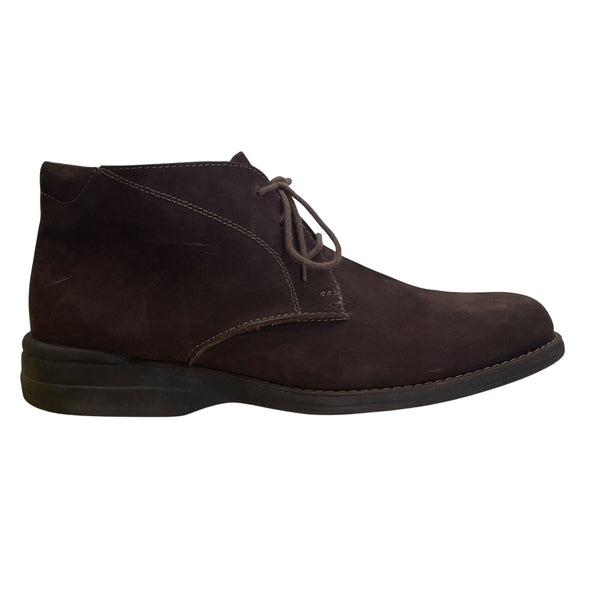 Johnston & Murphy Chocolate Brown Sheepskin Shuler Chukka Boots Size 12M