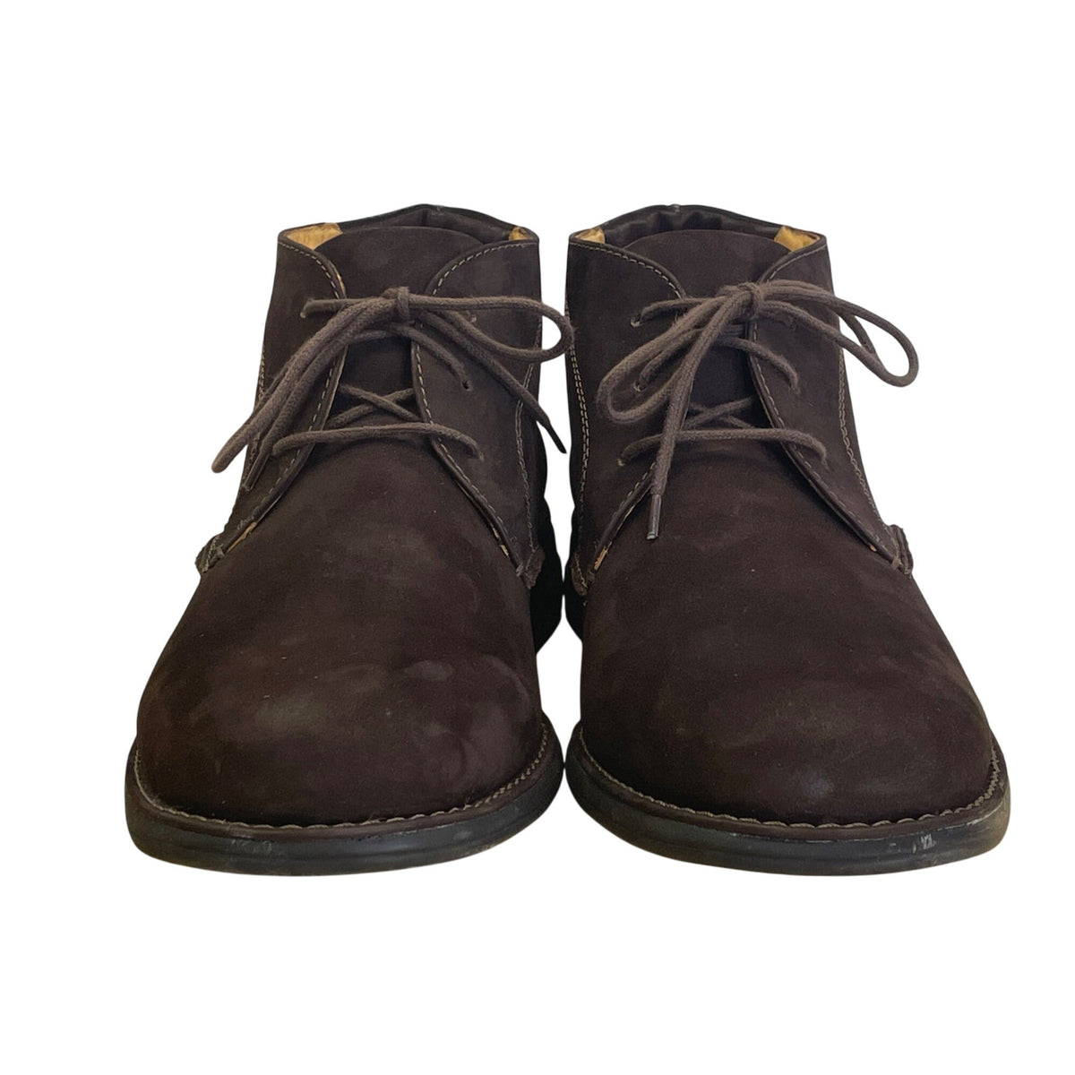 Johnston & Murphy Chocolate Brown Sheepskin Shuler Chukka Boots Size 12M