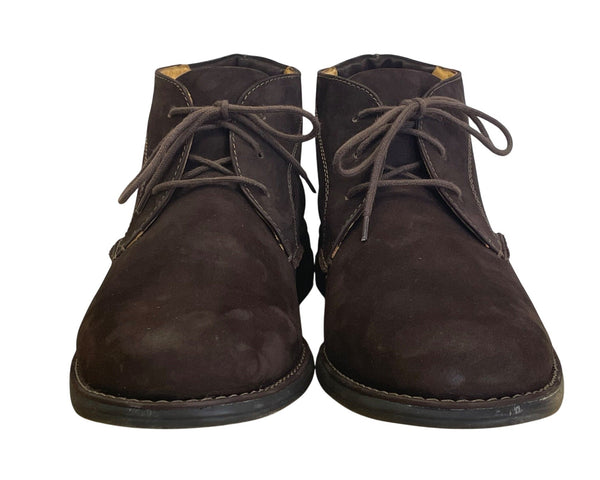 Johnston & Murphy Chocolate Brown Sheepskin Shuler Chukka Boots Size 12M