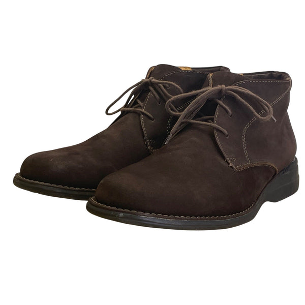 Johnston & Murphy Chocolate Brown Sheepskin Shuler Chukka Boots Size 12M