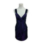 Banana Republic Purple & Black Satin Sleeveless Mini Dress With V-Neckline Sz 0
