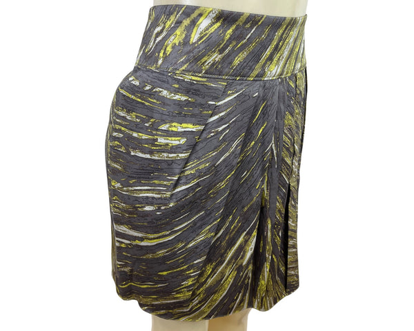 Ann Taylor Womens Printed  Pleated Skirt Multicolor Size 4 - New