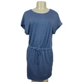 Hilary Radley Women’s Blue and White Striped Knee Length Shirt Dress Sz S/CH - NWT