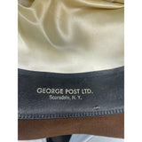 Vintage Dobbs Fifth Ave. NY Brown Fedora Hat With Beige Ribbon Band Wool Felt