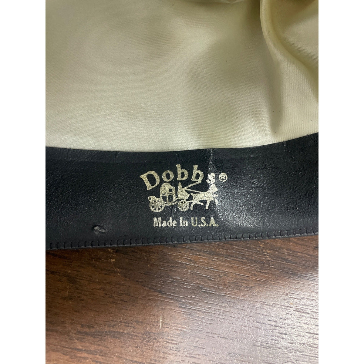 Vintage Dobbs Fifth Ave. NY Brown Fedora Hat With Beige Ribbon Band Wool Felt