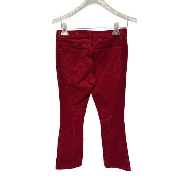 Ann Taylor Loft Womens Red Corduroy Pants Flared Slim Style Casual Size Unknown
