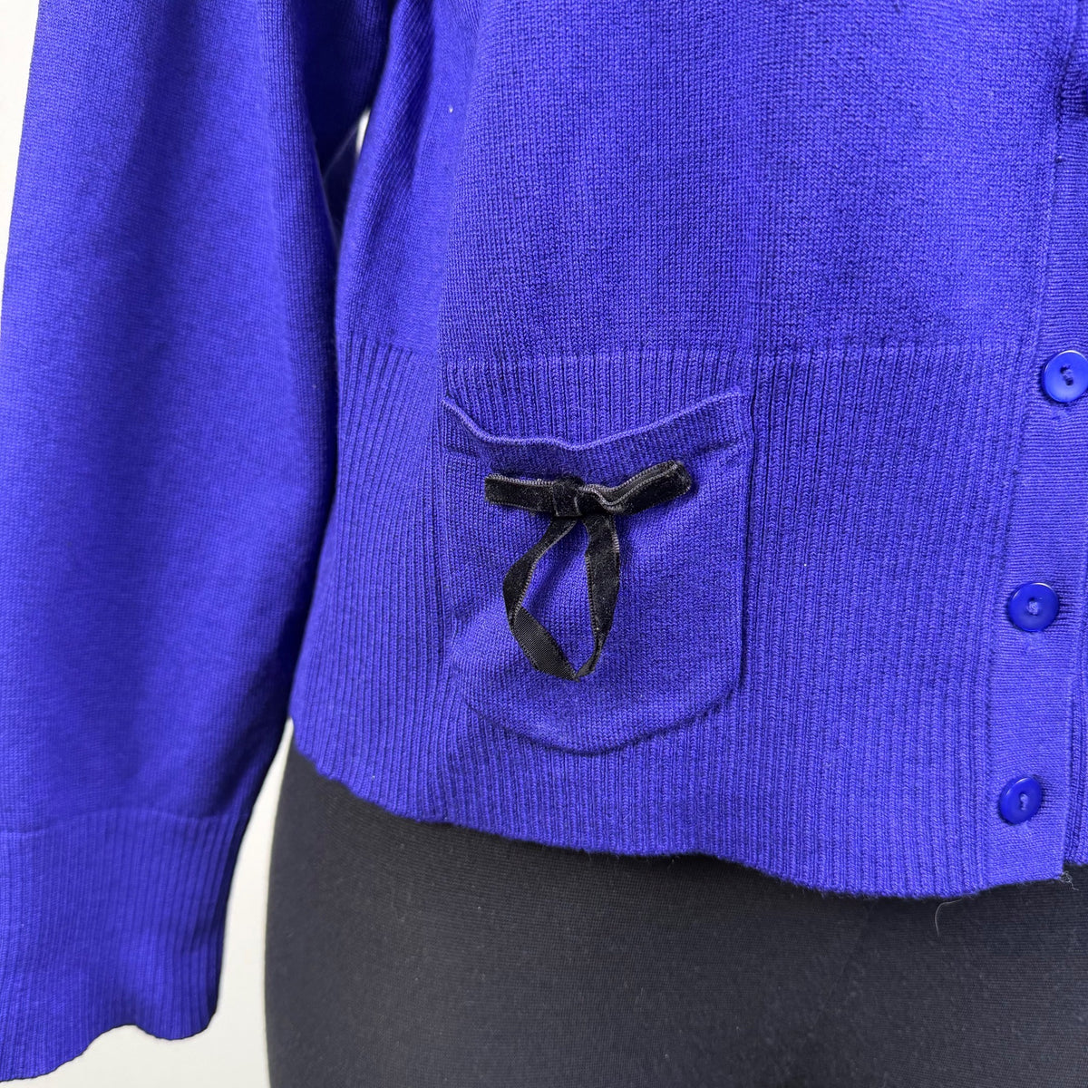 Pendleton Womens Purple Silk & Cashmere Cardigan Sweater Button Front Sz M Petite