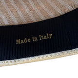 Vtg 30s 40s Ponte Rialto Italian Straw Boater Hat Orange Ribbon Band Sz 7 56