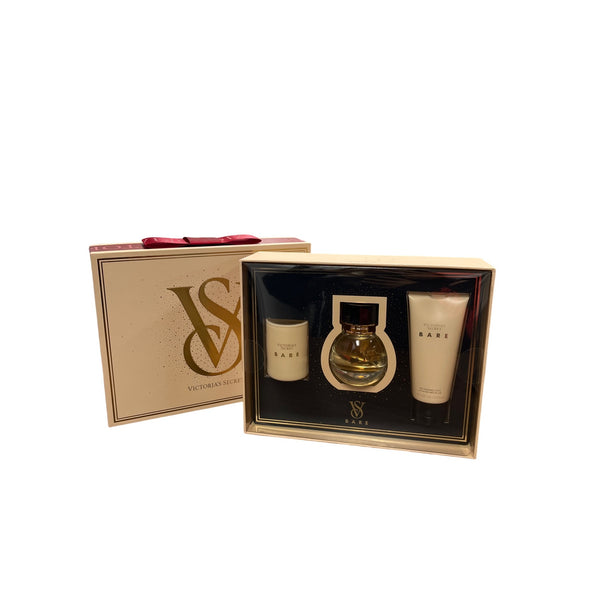 Victorias Secret Womens Beige Gift Set Bare Fragrance 3 Piece Sandalwood