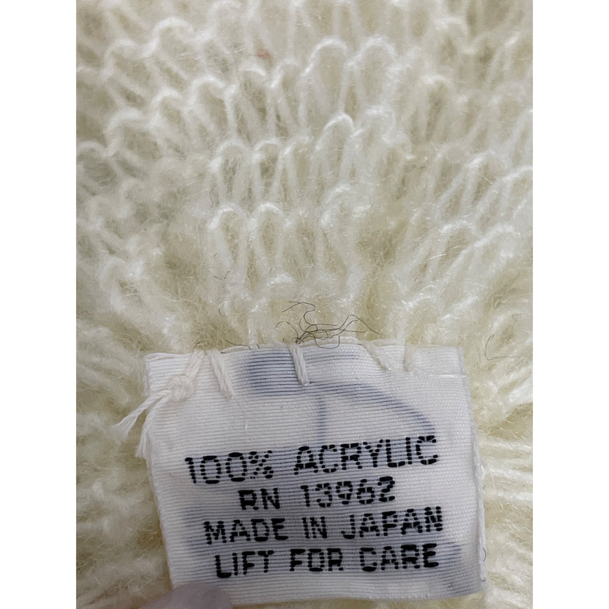 100% Acrylic Womens Ivory Knit Beret Hat Japan-Made Lightweight Soft Stretchy OS