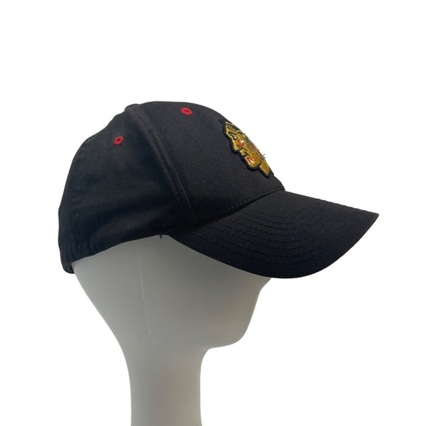 Chicago Blackhawks Baseball Cap NHL Old Time Hockey Black Hat One Size