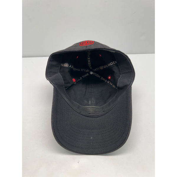 Chicago Blackhawks Baseball Cap NHL Old Time Hockey Black Hat One Size