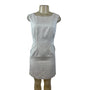 Tahari Womens White Jacquard Sheath Sleeveless Dress Petite 2P Back Zip