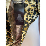 WAYF XS Leopard Print Long Sleeve Cropped Top Polyester/Spandex Lightweight Stretchy
