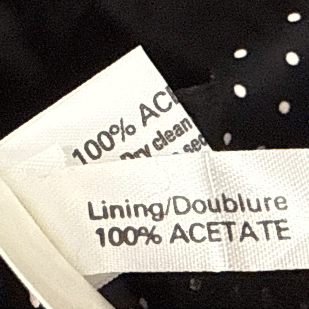 Vintage David Charles Black Polka Dot Dress With Ruffled Neckline Size S/14 yrs