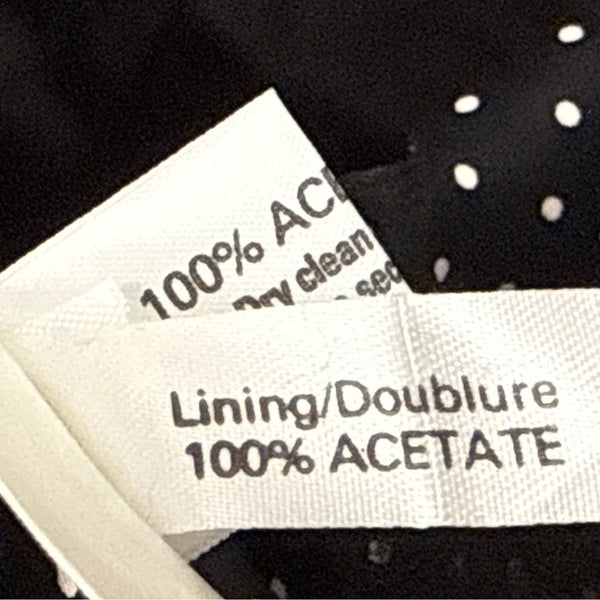 Vintage David Charles Black Polka Dot Dress With Ruffled Neckline Size S/14 yrs