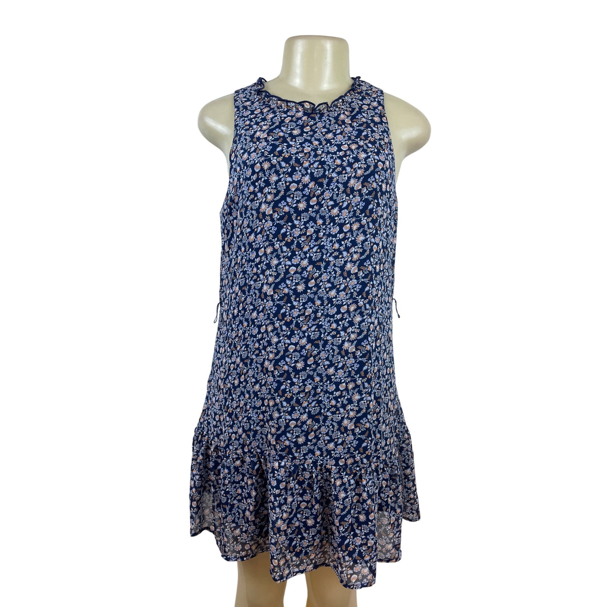 Speechless Women’s Sleeveless Floral Print Ruffle Hem Dress Size M