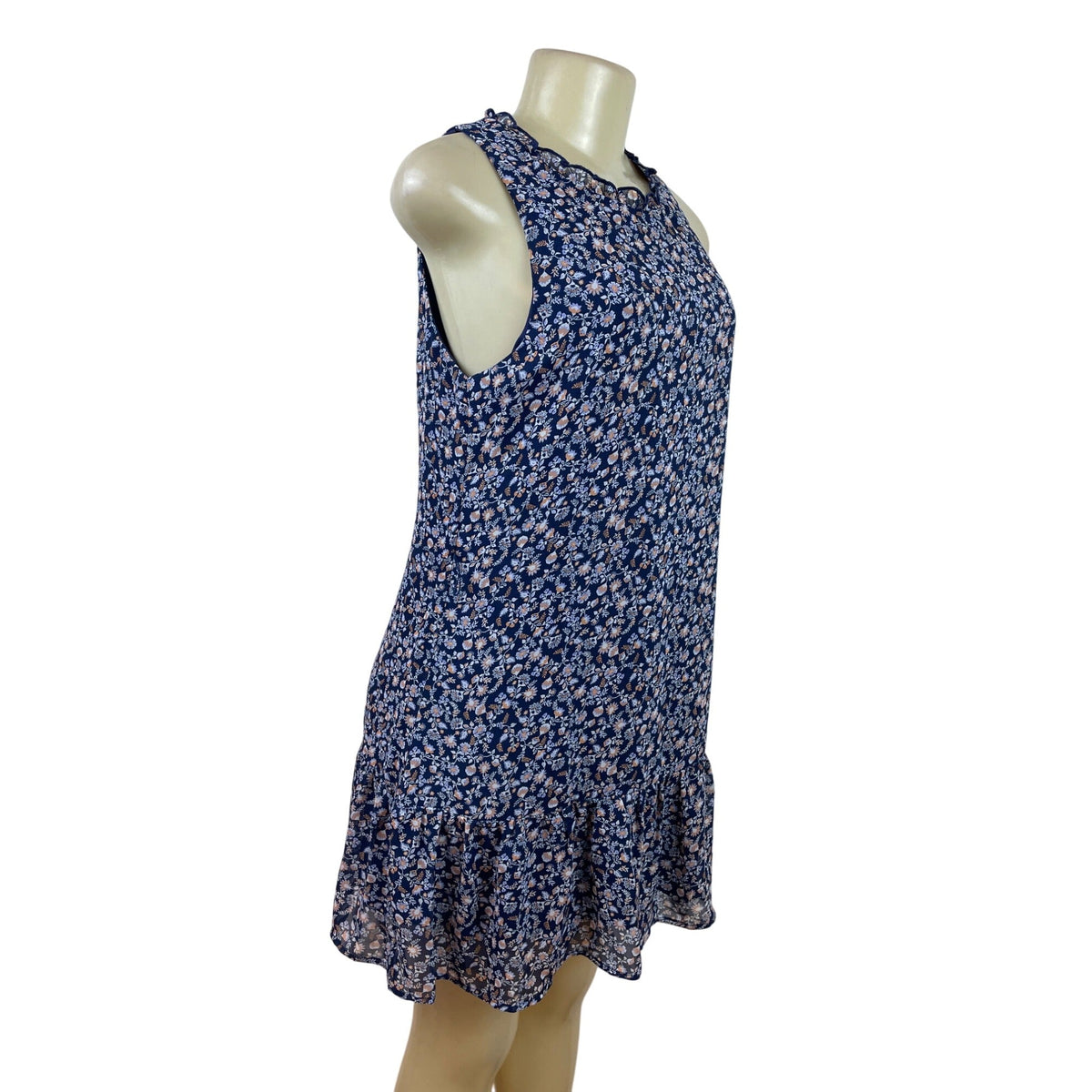 Speechless Women’s Sleeveless Floral Print Ruffle Hem Dress Size M