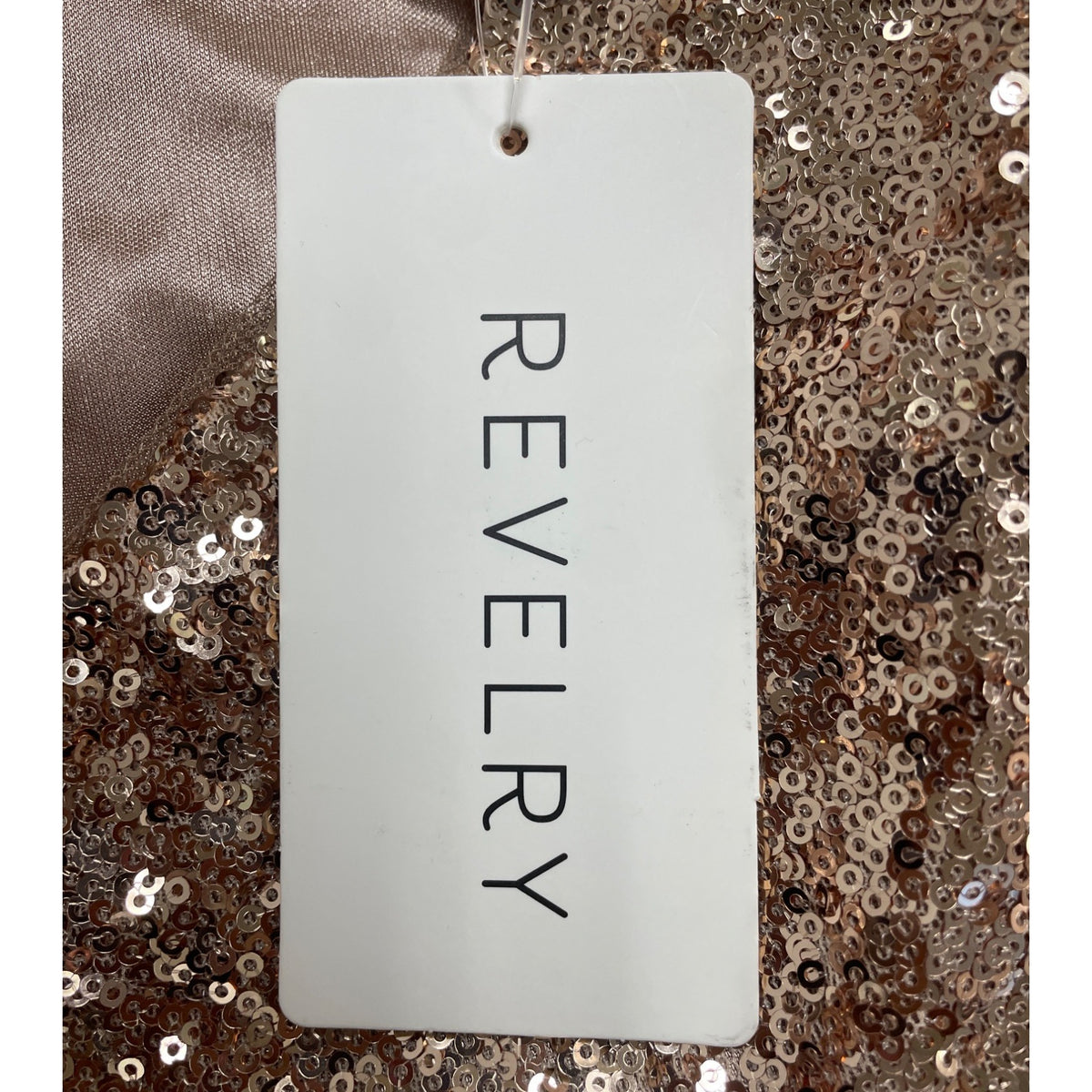 Revelry Womens Rose Gold Sequin Crop Top Short Sleeve Party Style Size 3XL - New