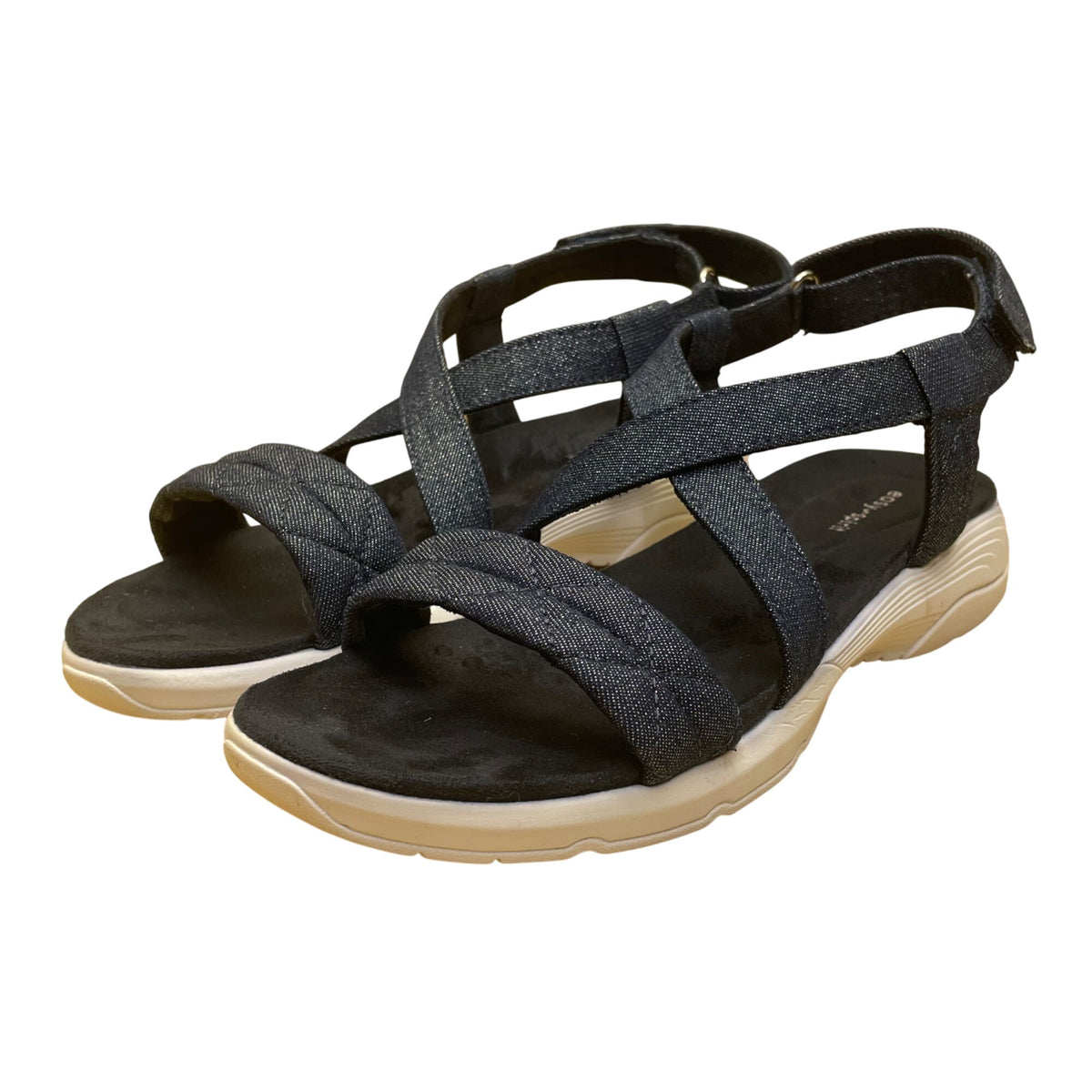 Easy Spirit Women’s Dark Blue Textile Treasur7 Strappy Design Sandals Size 8.5M
