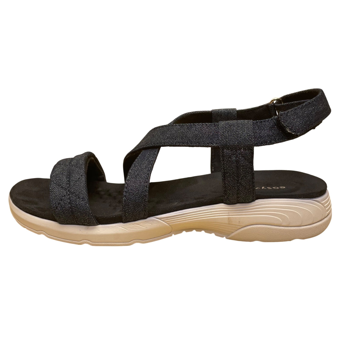 Easy Spirit Women’s Dark Blue Textile Treasur7 Strappy Design Sandals Size 8.5M