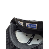 Y2K DC Shoes Black Monogrammed Baseball Cap New Era Embroidered Logo Size 7 3/8