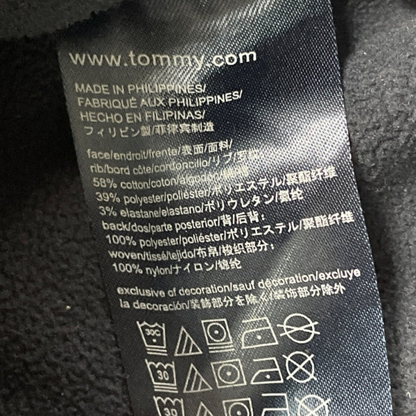 Tommy Hilfiger Men's Navy Full Zip Mock Neck Track Jacket Red Accents XL