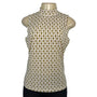 Carolina Belle Womens Sleeveless High-Neck Top With Chain Print Design Size S - New
