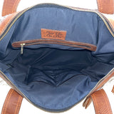 Puro Utz Pin Pin Cowhide & Leather Adjustable Strap Zippered Pocket Bucket Bag