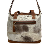 Puro Utz Pin Pin Cowhide & Leather Adjustable Strap Zippered Pocket Bucket Bag