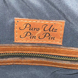 Puro Utz Pin Pin Cowhide & Leather Adjustable Strap Zippered Pocket Bucket Bag