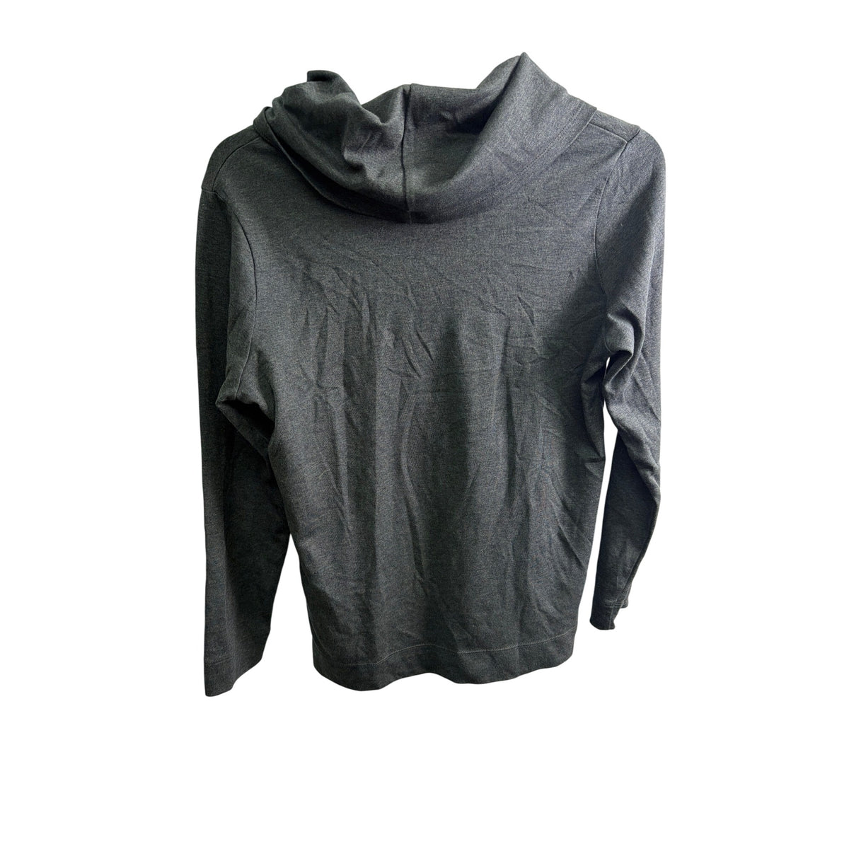 L.L. Bean Womens Dark Gray Supima Cotton Cowl Neck Long Sleeve Top Small Petite