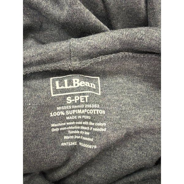 L.L. Bean Womens Dark Gray Supima Cotton Cowl Neck Long Sleeve Top Small Petite