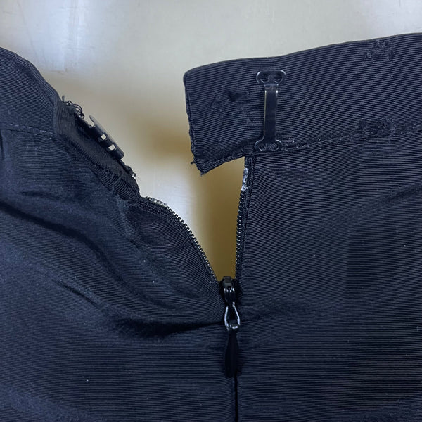 Oscar De La Renta Womens Black Silk Pencil Skirt Italy Office Wear Size 8