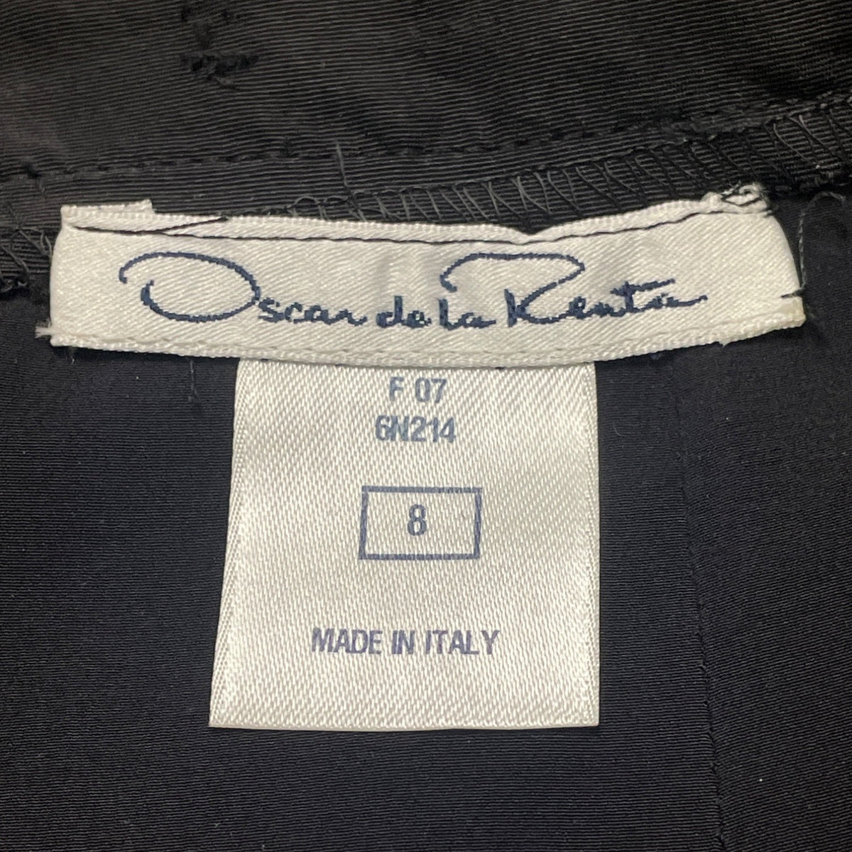 Oscar De La Renta Womens Black Silk Pencil Skirt Italy Office Wear Size 8