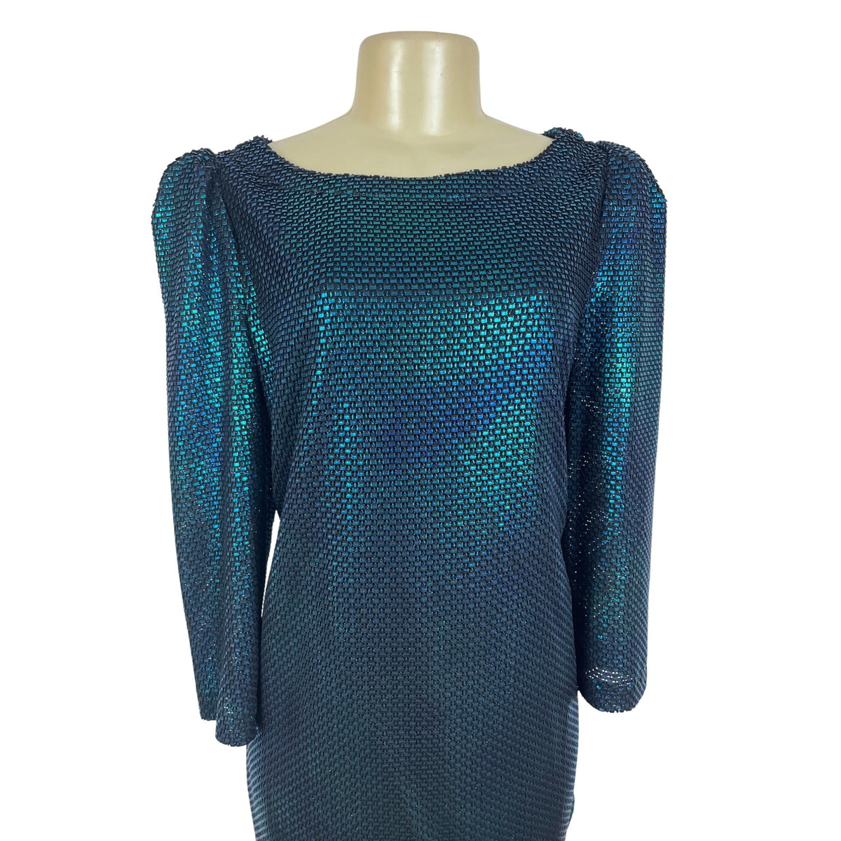 Vintage Iridescent Blue Sequin Dress By Free people